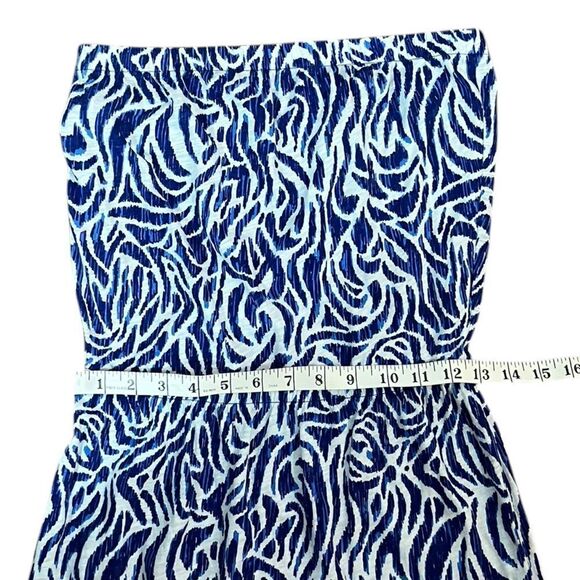 Vineyard Vines Women’s Strapless Blue And White Zebra Print Maxi Dress, Size XS - Picture 4 of 9